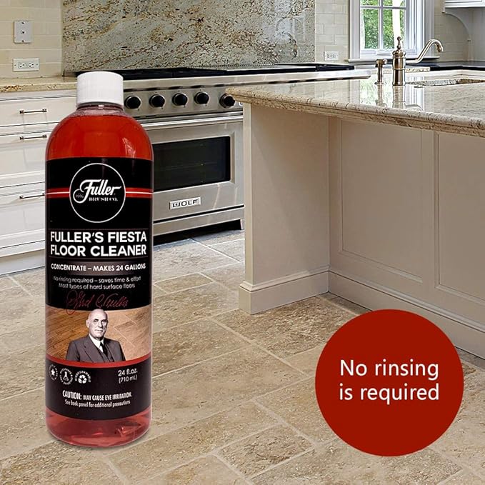 Fuller Brush Fiesta Floor Cleaner Liquid Concentrate - Multi-Surface & Industrial Cleaning For Hardwood, Laminate, Linoleum, Tile & Ceramic Floors, 24 Fl. Oz. Bottle