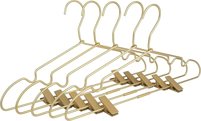 12.5" Gold Metal Baby Clothes Clips Hanger Children Kids Coat Hanger Display and Storage 10Pack