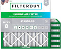 Filterbuy 10x10x2 Air Filter MERV 8 (MPR 700) Dust Defense Replacement (6-Pack), Electrostatic Pleated HVAC AC Furnace Filters, Made in USA (Actual Size: 9.50 x 9.50 x 1.75)
