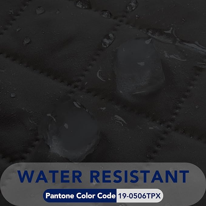 PureFit Reversible Quilted Sofa Cover, Water Resistant Slipcover Furniture Protector, Washable Couch Cover with Non Slip and Elastic Straps for Kids, Pets (Sofa, Black/Black)