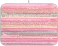 Pink Gold Stripe Dish Drying Mat for Kitchen Countertop 16x18 Rectangle Small Drying Mat Reusable Quick Dry Dish Sink Absorbent Mats Dishwasher Easy Clean Decorative Home Decor Essentials
