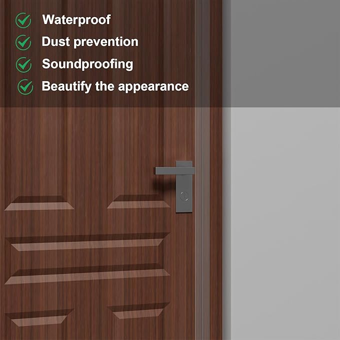 Weather Stripping Door Seal, Silicone Strip for Frame and Gaps Draft Stopper,Glass Shower Door Sweep, Clear, 36 Feet x 1 Inch