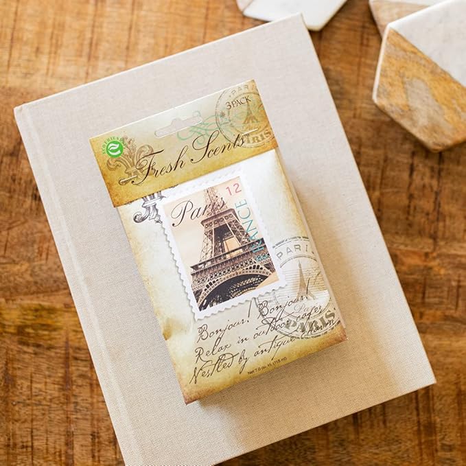 WILLOWBROOK | Fresh Scents Scented Sachet Packet | Paris | Air Freshener Bags for Drawers, Closets, Cars | 6 Pack | Long Lasting Home Fragrance