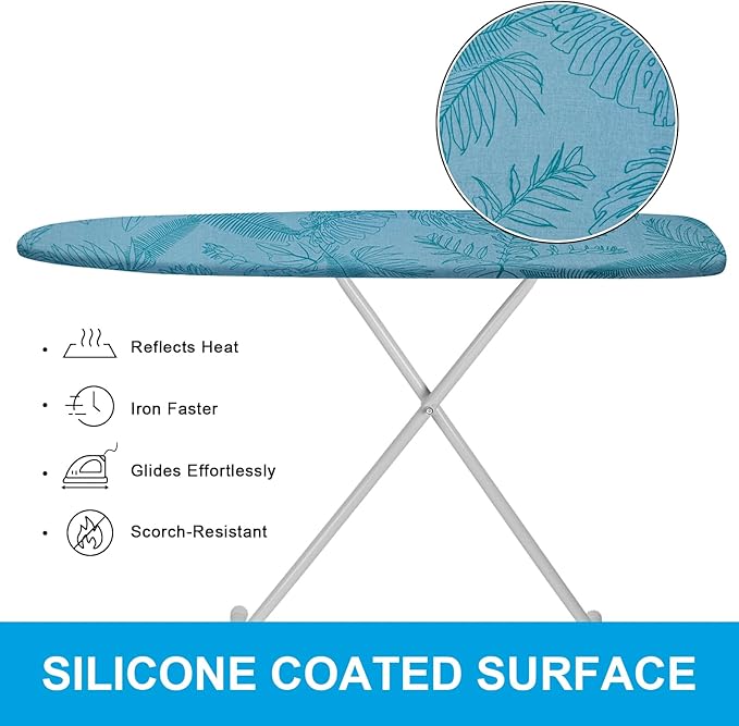 Dalykate Ironing Board Cover and Pad, 15" x 54", Thick Padding, Elastic Edge, Scorch & Stain Resistant, Includes Fasteners & Mesh Cloth