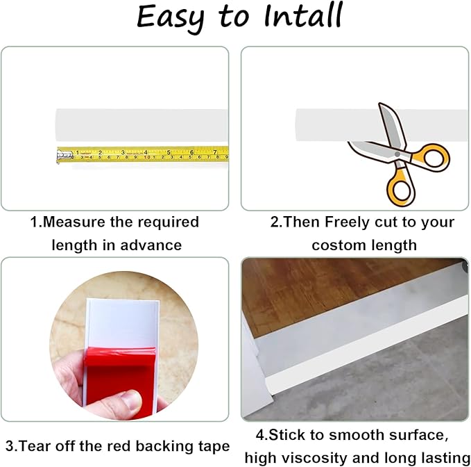 Floor Transition Strip & Self Adhesive Floor Vinyl Floor Edge Trim Laminate Floor Gap Covering Joining Strip