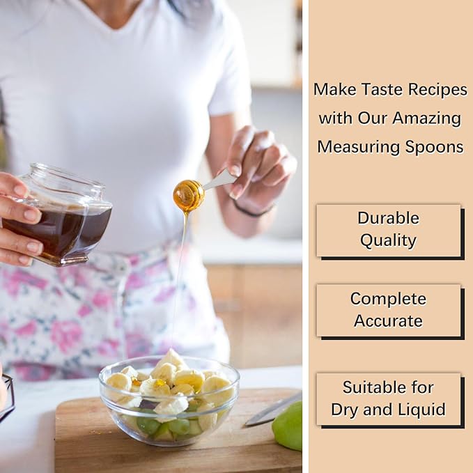 2PCS 1tsp(1/3tbsp, 5 ml) Single Measuring Spoon, Stainless Steel Individual Teaspoon, Metal Measure Scoop with Gift Box