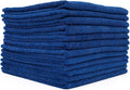 The Rag Company - All-Purpose Microfiber Terry Cleaning Towels - Commercial Grade, Highly Absorbent, Lint-Free, Streak-Free, Kitchens, Bathrooms, Offices, 300gsm, 12in x 12in, Royal Blue (12-Pack)