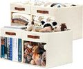 HNZIGE Fabirc Storage Cubes Bin 13x15x13 Clear Storage Cube, 4 Pack Foldable Cloth Cubby Storage Bins for Cube Organizer Closet Cabinet, Large Fabric Storage Bins for Shelves Organizer Bins- Cream