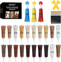 SEISSO Furniture Repair Kit 50 Pcs, 24 Colors Wood Fillers, Wood Paint, Wood Repair Kit, Wood Touch up Fillers Repair Scratches, Discoloration, Cracks, Stains, for Wooden Tables, Cabinet, Floors, Door