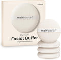 MainBasics Face Scrubber Exfoliator Pads (4-Pack) - Exfoliating Facial Cleansing Buffing Sponge