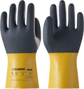 LANON 3 Pairs PVC Chemical Gloves, Thick Rubber Work Gloves, Heavy-Duty, EN 374/388, Acid, Alkali and Oil, Non-Slip, XXL