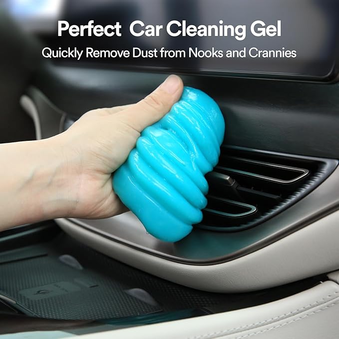 PULIDIKI Car Cleaning Gel for Car Detailing Kits Car Putty Auto Detailing Tools Car Interior Cleaner Car Cleaning Slime Car Accessories Keyboard Cleaner Blue Pink (2Pack)