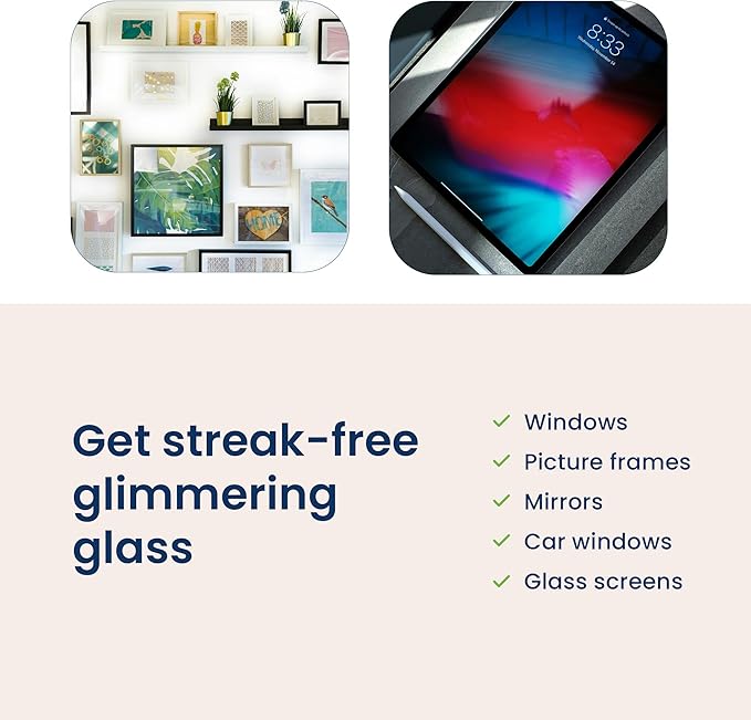 Truly Free Natural Glass Cleaner - Removes Dirt & Debris for Sparkling Clean Windows & Glass Surfaces at Home, Office & Garage, Includes: 1 Refillable Empty Bottle (16oz) & 2 Refills (3oz ea)
