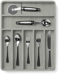 SMIRLY Silverware Drawer Organizer – Bamboo Kitchen Drawer Organizer, Adjustable Utensil Holder and Cutlery Tray, Drawer Dividers for Flatware and Kitchen Utensils