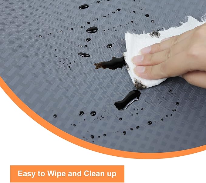 Shelf Liners for Kitchen Cabinets Refrigerator Liners Waterproof & Oil-Proof Kitchen Cupboard Liner Non-Slip Drawer Mats EVA Material Non Adhesive Fridge Mats for Shelves 17.3 x 236.2 Inches