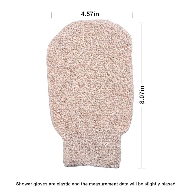 Bath Shower Gloves- Elastic Bath Mitts for Deep Cleansing & Gentle Exfoliation- Machine Washable (2 packs)