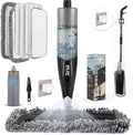 Microfiber Spray Mop for Floors Dry and Wet Mop with Dusting 360 Rotation for Kitchen, Hardwood, Laminate, Tile Floors Includes 6 Refill Heads, Scraper, Holder & Spray Bottle