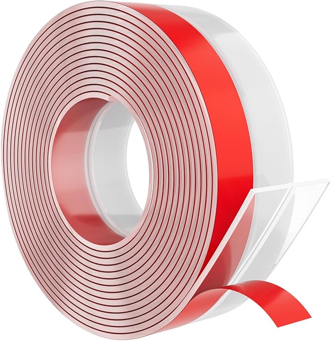 Heavy-Duty 20 ft x 2 in Weather Stripping, Extra Thick 2mm Door Draft Stopper Silicone Seal Strip for House and Glass Shower Doors for Collision and Side Gaps of Door and Windows, Clear