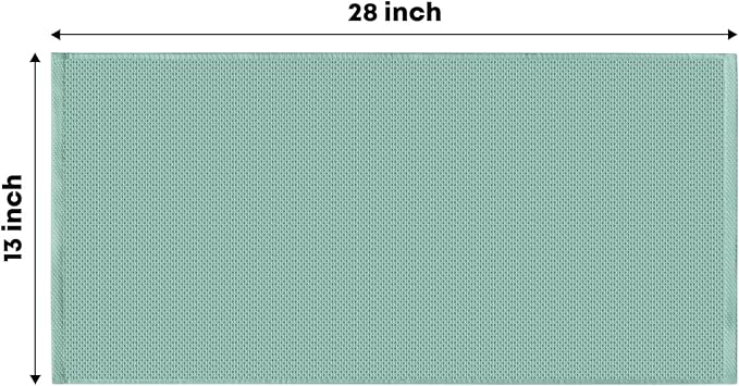 Artoid Mode 100% Cotton Light Green Waffle Weave Kitchen Dish Cloths, 13x28 Inch Ultra Soft Absorbent Quick Drying Kitchen Dish Towels Set of 4