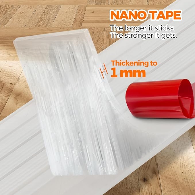 Holikme Door Draft Stopper Under Door Draft Blocker Insulator Doors Sweep Weather Stripping Noise Stopper Strong Adhesive, Transparent