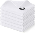 Homaxy 100% Cotton Waffle Weave Dish Cloths - 6 Pack Soft and Absorbent Dish Towels - 12 x 12 Inches Quick Dry Dish Rags - White