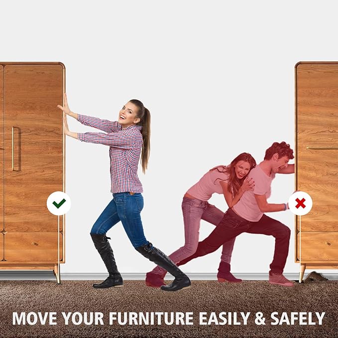Square Furniture Sliders, 16pcs 3 inch Furniture Moving Kits Carpet Slider for Moving Heavy Furniture, Reusable Furniture Movers Sliders - Protect The Carpet Surface, Easily Move Any Items
