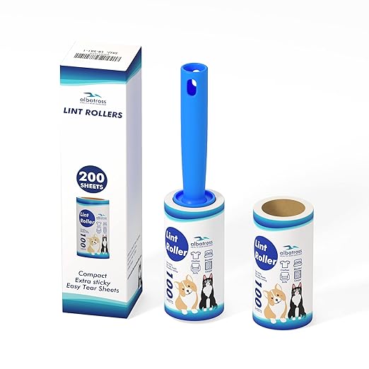 Lint Rollers for Pet Hair Extra Sticky, 200 Sheets Lint Rollers for Pet Hair Removal, Dog and Cat Lint Remover for Clothes, Furniture, Carpet