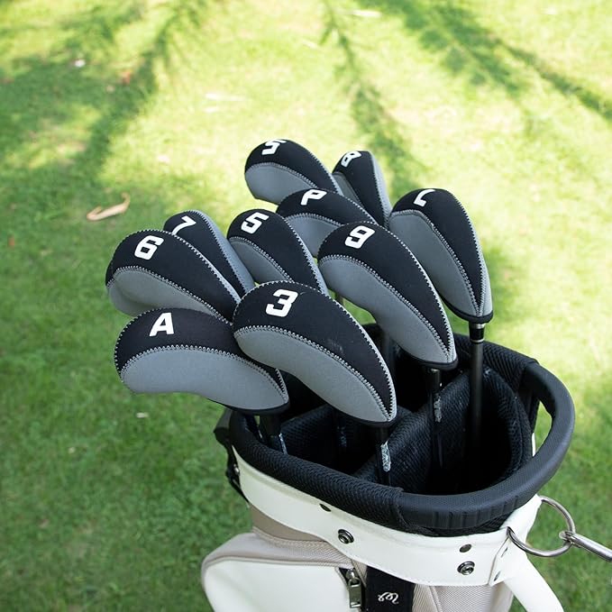 Golf Iron Covers for Golf Clubs Neoprene Golf Iron Cover Set 11pcs/10pcs Golf Iron Headcovers Golf Club Head Covers Fit All Brands