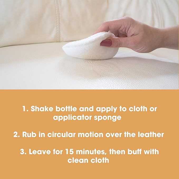 Furniture Clinic Leather Protection Cream | 2-in-1 Leather Conditioner & Waterproofing Protector for Furniture, Shoes, Car Seats & More | Prevent Stains While Nourishing | 17oz/ 500ml