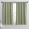 RYB HOME Small Curtains for Bathroom Window, Heavy Duty Thick Privacy Panels Blackout Energy Smart Curtains Drapes for Kitchen Cabinet, Wide 42 x Long 54 inch, 2 Panel Set, Sage Green