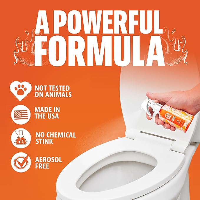 ANGRY ORANGE Toilet Tamer Bathroom Spray - Citrus Orange Spice - 6 oz