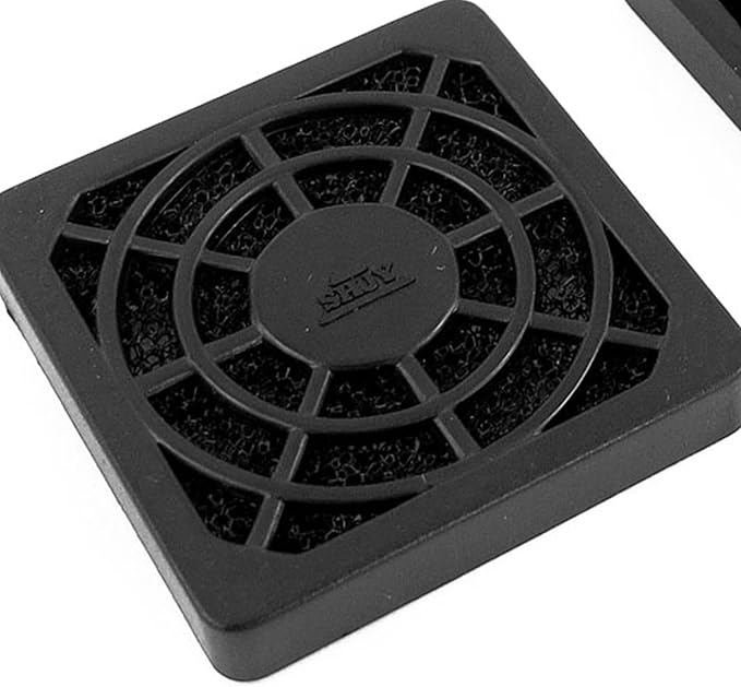 uxcell 40mm Desktop Computer Fan Dust Filter Grills Dustproof Case Cover, Plastic Square PC Fan Dust Mesh, Black - 2 Pack