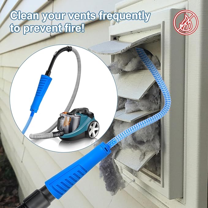 Dryer Cleaner Vent Brush - 70cm or 75cm Long Flexible Dryer Vent Cleaner & Refrigerator Condenser Coil Brush Long Flexible Refrigerator Coil Cleaning Brush (Hose)