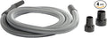 Cen-Tec Systems 10 Ft. Premium Shop Vacuum Extension Hose with 2 tank adapters and 1.25" curved end,120"L x 1.25"W, Silver
