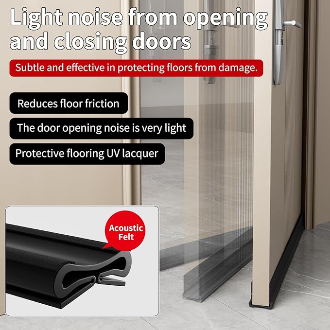 New Upgrade 36.6 inch Under Door Draft Stopper Free Cutting Length， for Bottom of Door，Under Door Noise Stopper White