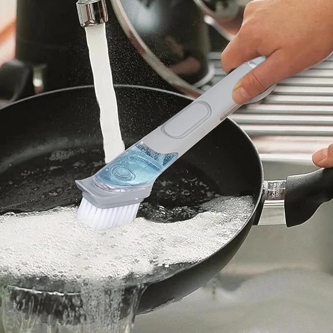 4 Pack Dish Brush Refills Compatible with Scrub Daddy Dish Wand, Replacement Heads for Soap Dispensing Brushes, Heavy Duty Brush Cleaning Head Fits Soap Dispensing Handle for Kitchen Cleaning