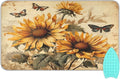 Retro Sunflowers and Butterflies Ironing Mat Thickened Ironing Blanket Travel Portable Double-Side Using Ironing Pad Travel Isolate Heat Pad Cover for Washer Dryer Table Top Countertop 27.6x47.