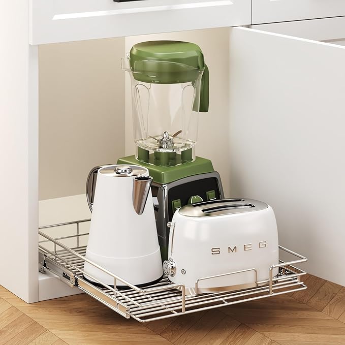 Pull Out Cabinet Organizer 22½" W x 21½" D, Heavy Duty Cabinet Pull Out Shelves, Slide Out Drawers Organization for Kitchen Cabinets Bathroom