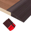Floor Transition Strip Self Adhesive Vinyl Door Threshold for Doorways Carpet Edging Trim Overlap Edge Reducer for Laminate Floor, Carpet, Tile (Dark Walnut Grain, 2/5" to 3/5", 10Ft)