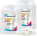 Premium White T-Shirt Cleaning Rags (50 lbs. Bag of Rags) – White Cotton Rag for Cleaning, Staining, Painting, Oil, Grease & Dust Removal – Shop Rags Bulk