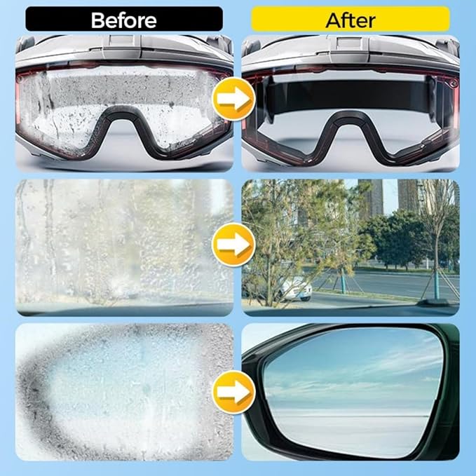 Micromolecular Anti-Fog Coating Wiper–Keeps Your Windshield Clear & Fog, Car Anti-Fog Agent with Applicator, Magic Gem Coating Glass, Anti Fog for Car Windshield,Windows,Mirrors,Glasses (1PCS)
