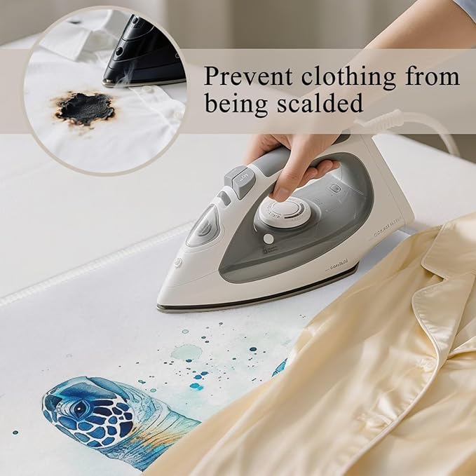 Ironing Mat Thickened Ironing Blanket Sea Turtle Portable Heat Resistant Ironing Pad for Washer,Dryer,Table Top,Countertop,Small Ironing Board