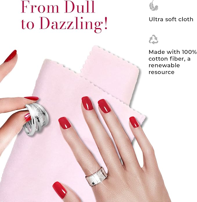 CONNOISSEURS Premium Edition Extra Large Polishing Cloth for Silver Jewelry - Ultrasoft Fabric with Anti-Tarnish Formula - 14x14 Inches