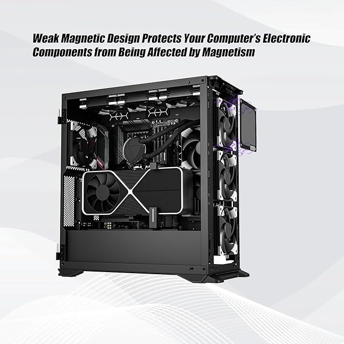 140mm PC Dust Filter for Computer Cooler Fan/PSU/Routers PVC 50 Mesh, Magnetic Dust Mesh Computer Fan Filter Grills with Screws Dustproof Case Cover (PVC V4.0, 140 * 140mm, 5pcs, Black)