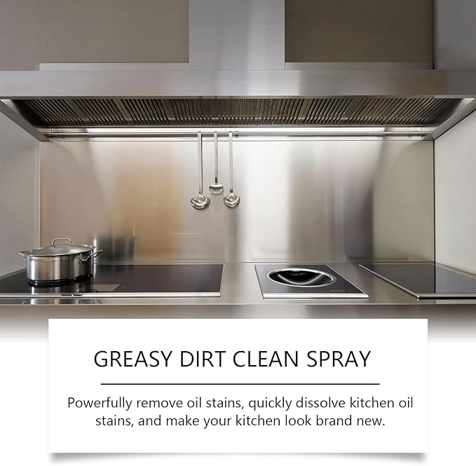 Multifunctional Powerful Kitchen Foam Cleaner, Rotateepic Foam Cleaner, Greasy Dirt Clean Spray, All-Purpose Heavy Duty Degreaser Cleaning Spray for Oven, Stove and Range Hood (3pcs)