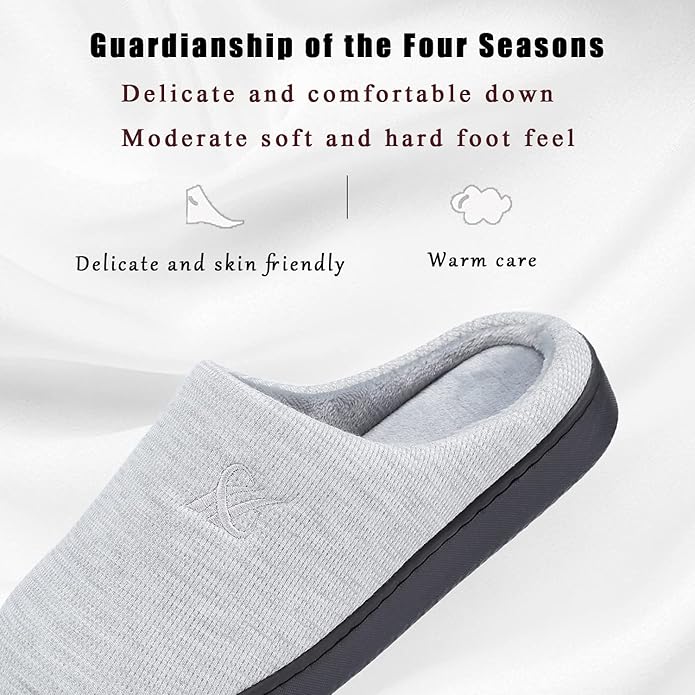 Memory Foam Slippers for Women's and Men's Casual House Shoes