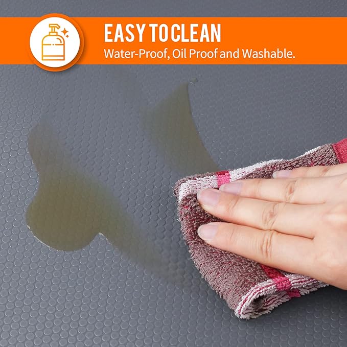 Shelf Liners for Kitchen Cabinets Non-Slip Drawer Liner Non Adhesive Cupboard Mat EVA Material Refrigerator Mats Fridge Liner Washable for Shoerack, Storage and Desks 23.6 x 157.4 Inches