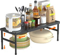 Expandable adjustable stackable kitchen organizer,Spice Racks,Counter Shelf for Cabinets,Small Cupboard Organizers,Heavy Duty Metal Pantry Storage Shelves Racks for kitchen, cabinet, study, bathroom