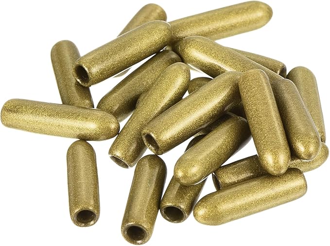 uxcell 20pcs Rubber End Caps 2.5mm ID Vinyl Round Tube Bolt Cap Cover Thread Protectors Gold