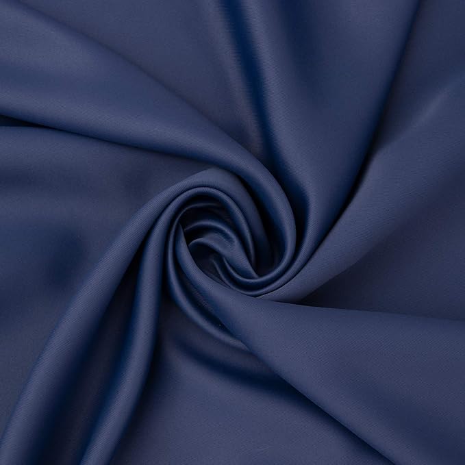 BGment Navy Blue Curtains 30 Inches Length for Kitchen Cafe Window - Small Half Window Drapes with Rod Pocket Blackout Blinds for Basement Rv Bathroom, 2 Panels, 34 x 30 Inch